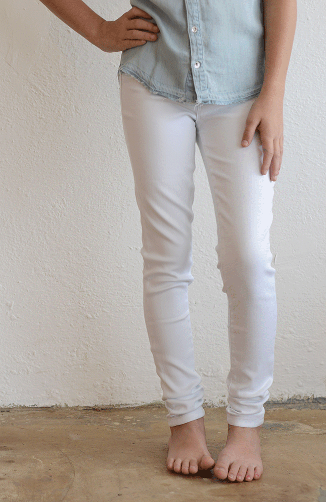 Tractr Jeans 5 PKT Basic Skinny (White)