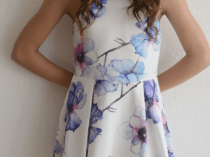 Elisa B "Zen Garden" Floral Dress