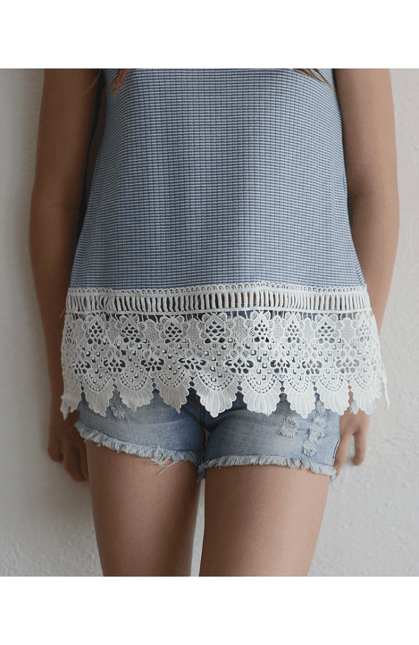 Love Daisy "Stripe Tank with Lace"