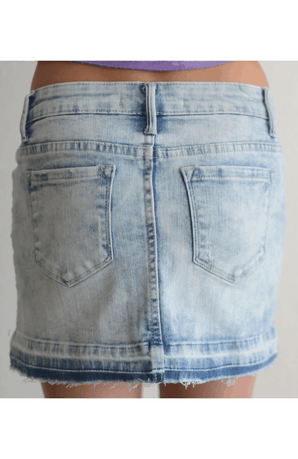 Tractor "Washed Out Mini Skirt" Denim