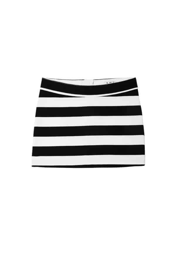 Girls Stripe Skirt Black/White