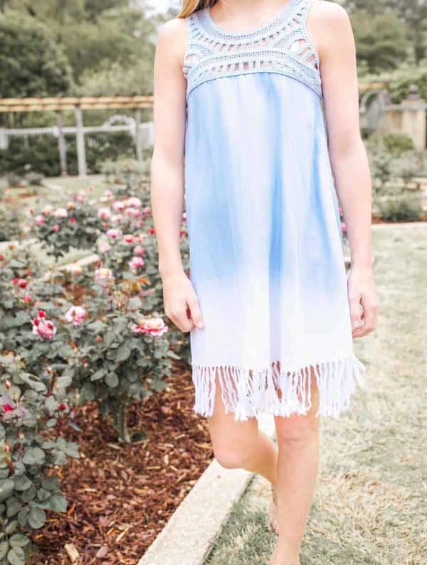 Tractr "Washed-Out Fringe Dress"