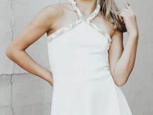 Girls Tween Olivia Dress- White