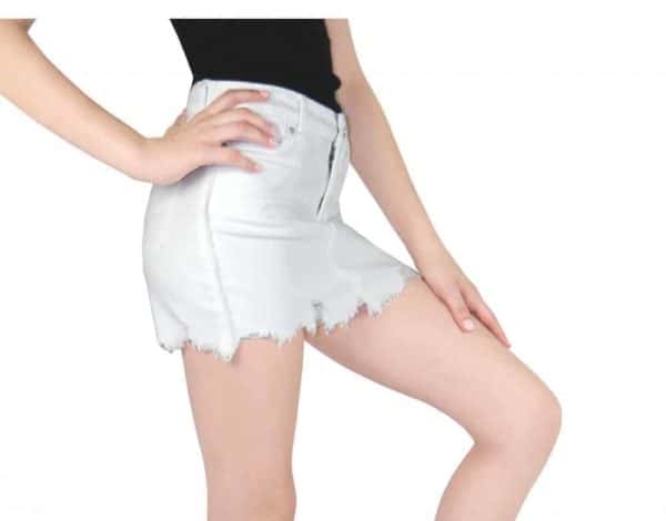 Girls White Denim Skirt