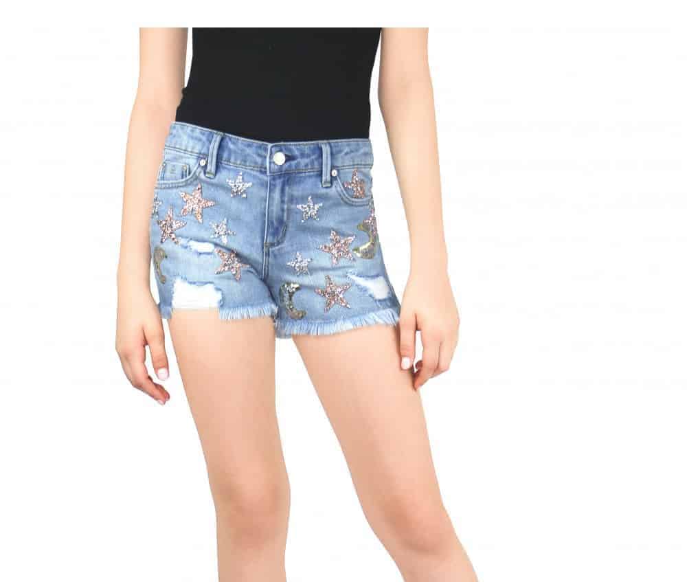Tractr Girls Moon and Stars Shorts