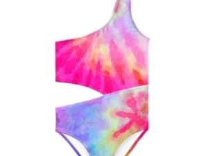 Stella Cove Pink Tie Dye Side Cut Swimsuit