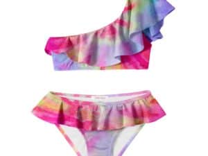 Stella Cove Pink Tie Dye One Shoulder Bikini