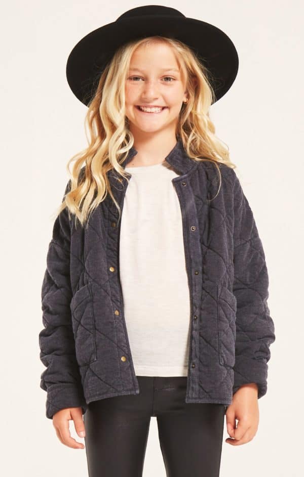 Z Supply Girls May Quilted Jacket Black
