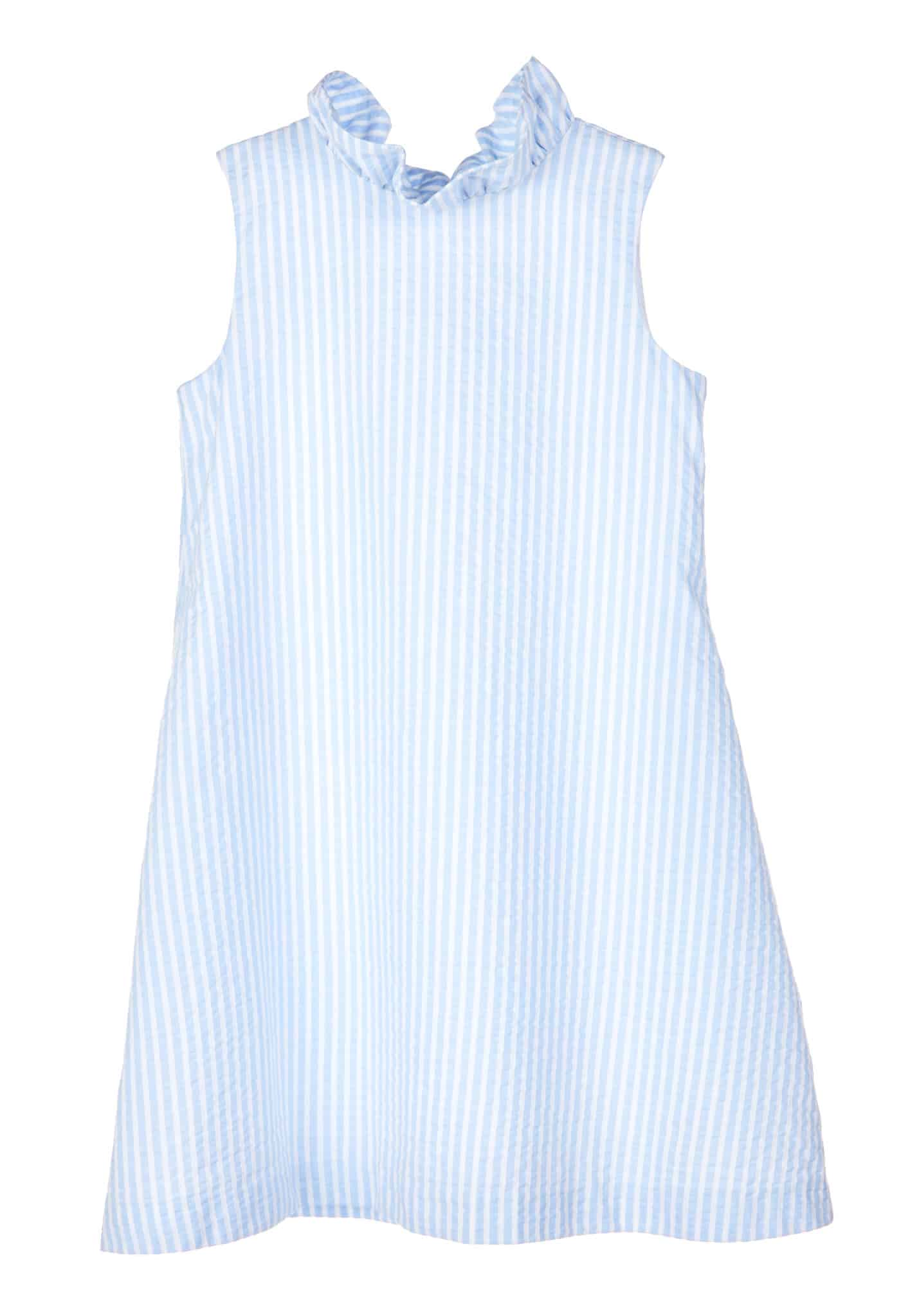 Girls Blair Lake Stripe Dress ~ Blue ⋆ Gypsy Girl Tween Boutique