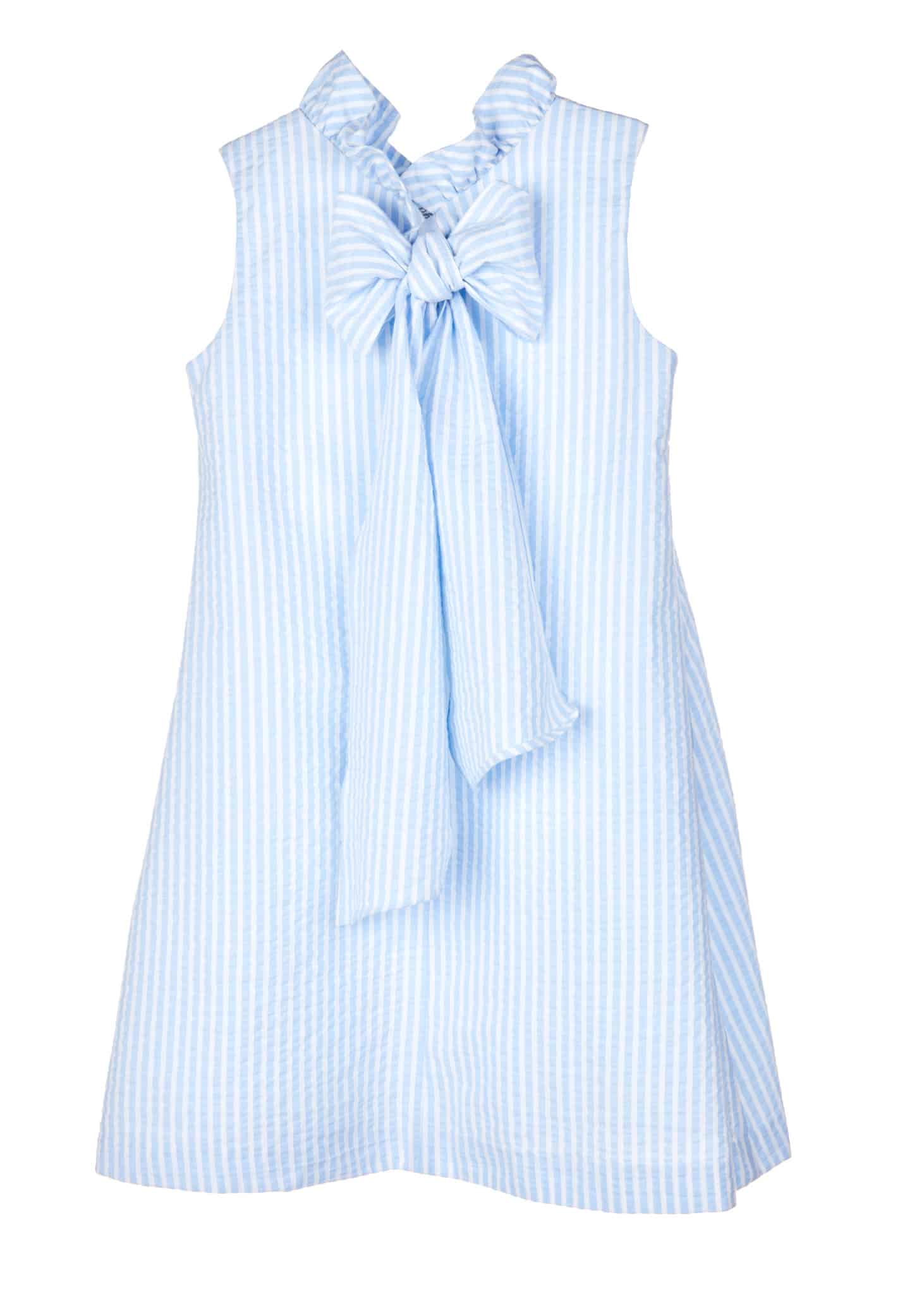 Girls Blair Lake Stripe Dress ~ Blue ⋆ Gypsy Girl Tween Boutique