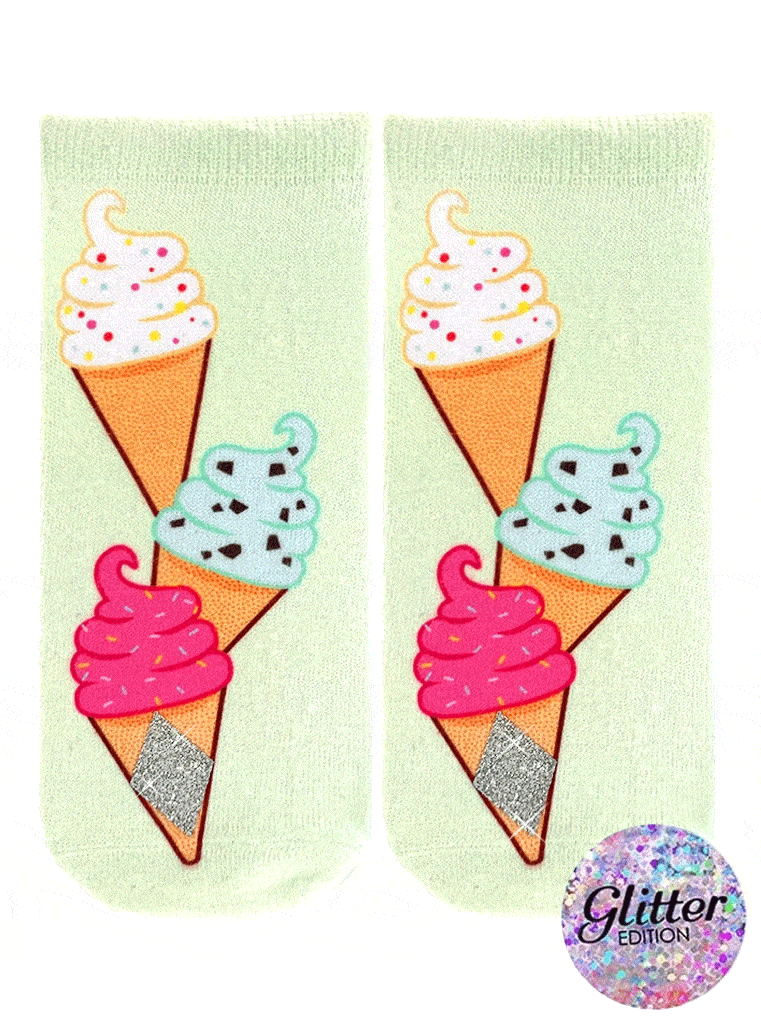 Living Royal Ice Cream Chill Glitter Socks