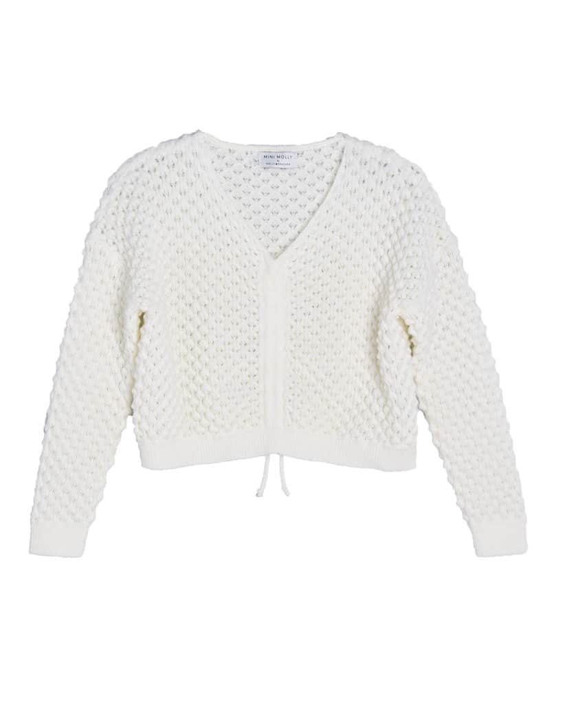 Girls Popcorn Knit Sweater ~ Off White ⋆ Gypsy Girl Tween Boutique